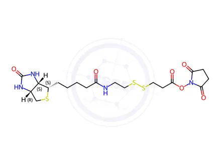 Chemical structure of BIOTIN-X-NHS, WATER-SOLUBLE, CLEAVABLE