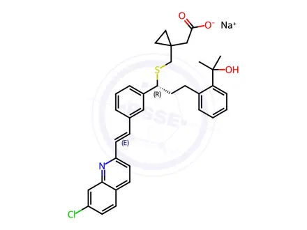 Chemical structure of Montelukast sodium