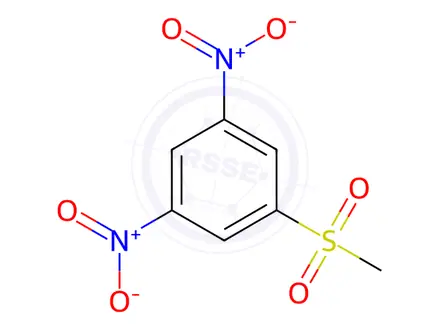Chemical structure of Benzene, 1-(methylsulfonyl)-3,5-dinitro-