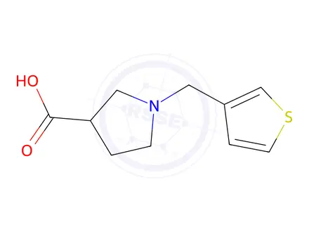 Chemical structure of 1-[(thiophen-3-yl)methyl]pyrrolidine-3-carboxylic acid