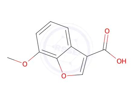 Chemical structure of 7-methoxy-1-benzofuran-3-carboxylic Acid