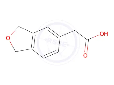 Chemical structure of 2-(1,3-dihydro-2-benzofuran-5-yl)acetic acid