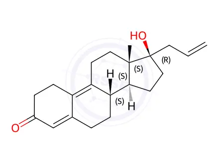 Chemical structure of (17β)-17-Hydroxy-17-(2-propenyl)estra-4,9-dien-3-one