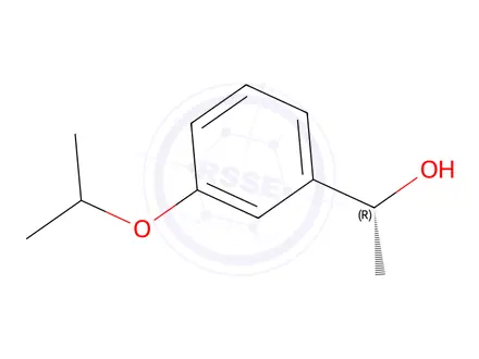Chemical structure of (1R)-1-[3-(propan-2-yloxy)phenyl]ethan-1-ol
