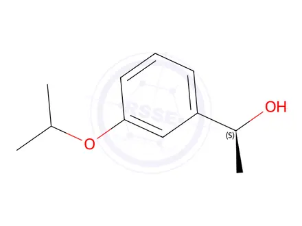 Chemical structure of (1S)-1-[3-(propan-2-yloxy)phenyl]ethan-1-ol