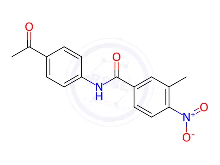 Chemical structure of N-(4-acetylphenyl)-3-methyl-4-nitrobenzamide
