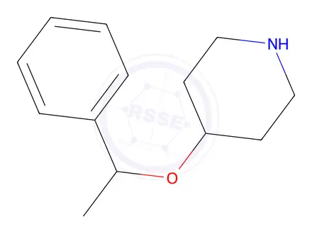 Chemical structure of 4-(1-Phenylethoxy)piperidine
