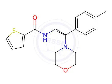 Chemical structure of N-(2-Morpholino-2-(p-tolyl)ethyl)thiophene-2-carboxamide