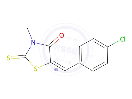 Chemical structure of 5-[1-(4-CHLORO-PHENYL)-METH-(Z)-YLIDENE]-3-METHYL-2-THIOXO-THIAZOLIDIN-4-ONE