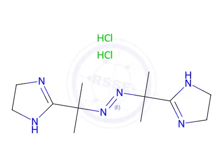 Chemical structure of 2,2'-Azobis[2-(2-imidazolin-2-yl)propane] Dihydrochloride