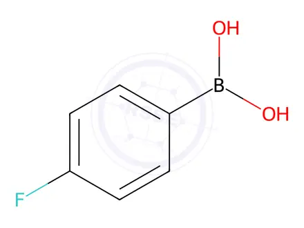 Chemical structure of 4-Fluorophenylboronic acid