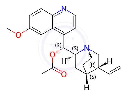 Chemical structure of QUININE ACETATE
