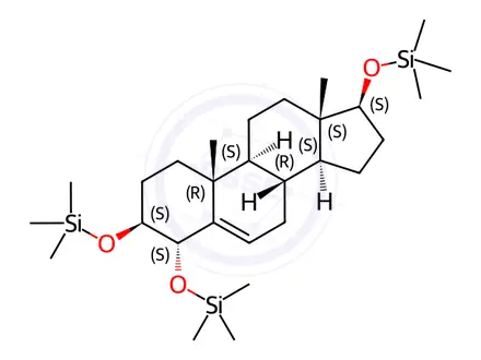 Chemical structure of 3beta,4alpha,17beta-Tris(trimethylsiloxy)androst-5-ene