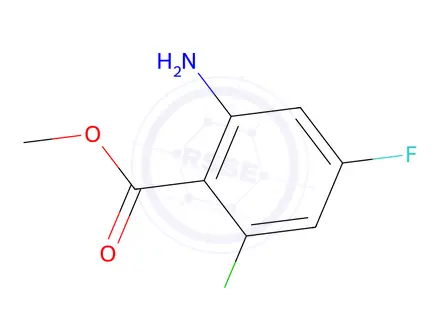Chemical structure of methyl 2-amino-6-chloro-4-fluorobenzoate