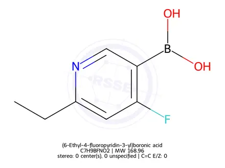 Chemical structure of (6-Ethyl-4-fluoropyridin-3-yl)boronic acid