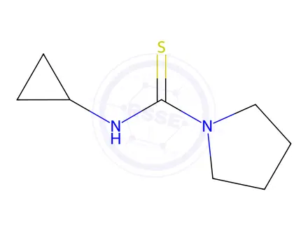 Chemical structure of N-cyclopropylpyrrolidine-1-carbothioamide