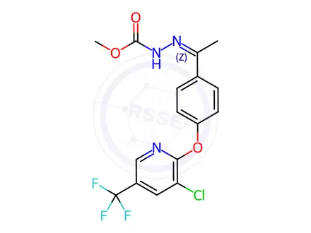 Chemical structure of N'-[(1Z)-1-(4-{[3-chloro-5-(trifluoromethyl)pyridin-2-yl]oxy}phenyl)ethylidene]methoxycarbohydrazide
