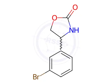 Chemical structure of 2-Oxazolidinone, 4-(3-bromophenyl)-
