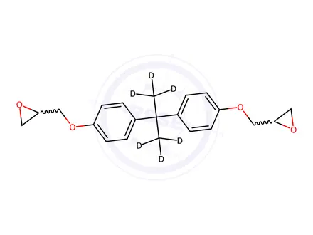 Chemical structure of Bisphenol A-d6 Diglycidyl Ether