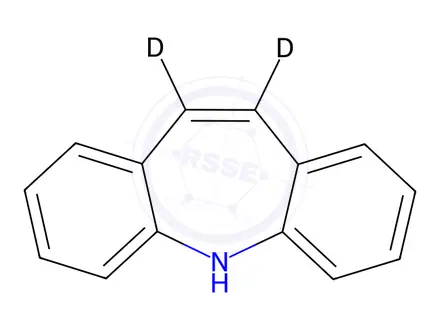 Chemical structure of Iminostilbene-d2