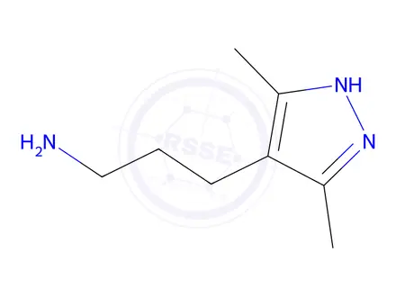Chemical structure of 3-(3,5-dimethyl-1H-pyrazol-4-yl)propan-1-amine