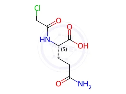 Chemical structure of (2-chloroacetyl)-L-glutamine