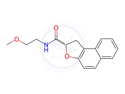 Chemical structure of N-(2-methoxyethyl)-1,2-dihydronaphtho[2,1-b]furan-2-carboxamide