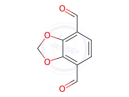 Chemical structure of benzo[d][1,3]dioxole-4,7-dicarbaldehyde