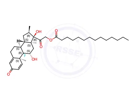 Chemical structure of Dexamethasone Impurity 51 (Dexamethasone myristate)