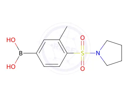 Chemical structure of 3-Methyl-4-(pyrrolidine-1-sulfonyl)phenylboronic acid