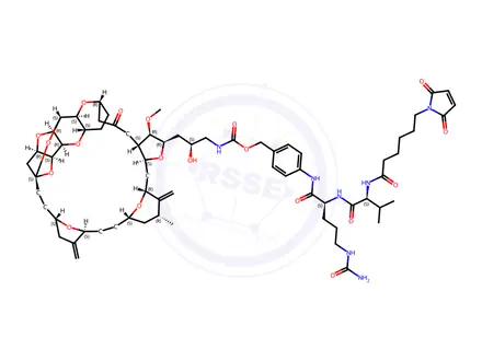 Chemical structure of Mal-(CH2)5-Val-Cit-PAB-Eribulin