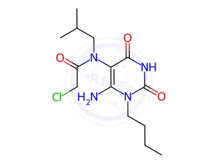 Chemical structure of n-(6-Amino-1-butyl-2,4-dioxo-1,2,3,4-tetrahydropyrimidin-5-yl)-2-chloro-N-isobutylacetamide
