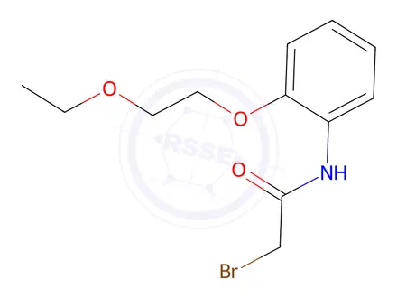 Chemical structure of 2-Bromo-N-[2-(2-ethoxyethoxy)phenyl]acetamide