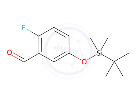 Chemical structure of Benzaldehyde, 5-[[(1,1-diMethylethyl)diMethylsilyl]oxy]-2-fluoro-
