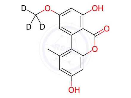 Chemical structure of Alternariol monomethyl ether-[D3]