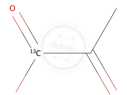 Chemical structure of Propanoic-1-13c acid, 2-oxo-
