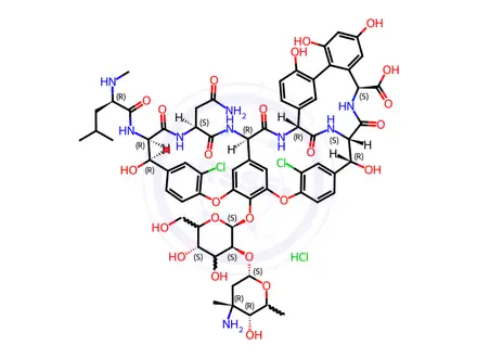 Chemical structure of Vancomycin hydrochloride