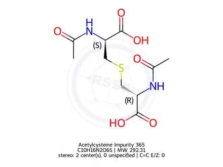 Chemical structure of Acetylcysteine Impurity 365