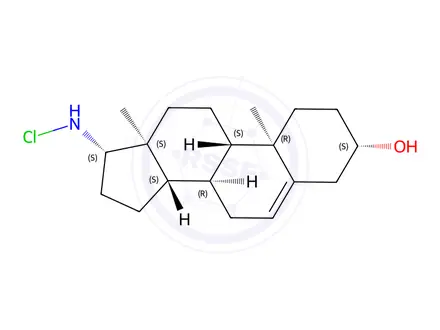 Chemical structure of 17β-(CHLOROAMINO)ANDROST-5-EN-3β-OL