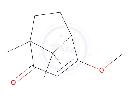 Chemical structure of 4-methoxy-1,8,8-trimethylbicyclo[3.2.1]oct-3-en-2-one