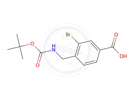 Chemical structure of 3-bromo-4-((tert-butoxycarbonyl)methyl)benzoic acid