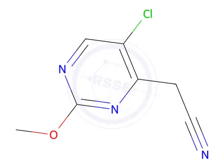 Chemical structure of 2-(5-chloro-2-methoxypyrimidin-4-yl)acetonitrile