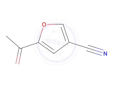Chemical structure of 3-Furancarbonitrile, 5-acetyl-(9CI)