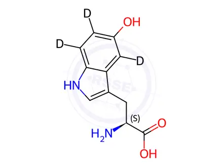 Chemical structure of 5-Hydroxy-L-tryptophan-4,6,7-d3