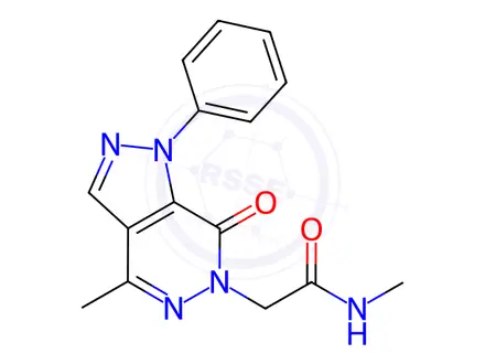 Chemical structure of N-Methyl-2-(4-methyl-7-oxo-1-phenyl-1,7-dihydro-6H-pyrazolo[3,4-d]pyridazin-6-yl)acetamide