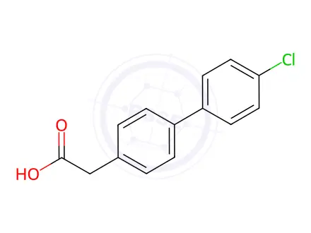 Chemical structure of 4-(4-Chlorophenyl)phenylacetic acid