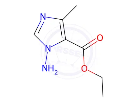 Chemical structure of ethyl 1-amino-4-methyl-1H-imidazole-5-carboxylate