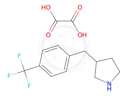 Chemical structure of 3-[4-(Trifluoromethyl)benzyl]pyrrolidine oxalate