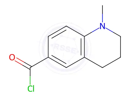 Chemical structure of 6-Quinolinecarbonyl chloride, 1,2,3,4-tetrahydro-1-methyl-(8CI)