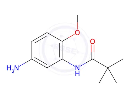 Chemical structure of N-(5-amino-2-methoxyphenyl)pivalamide